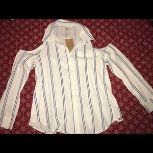 Off shoulder stripe blouse medium